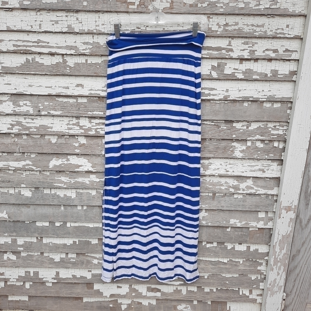 🌟 Athleta fold waist striped maxi skirt size xxs